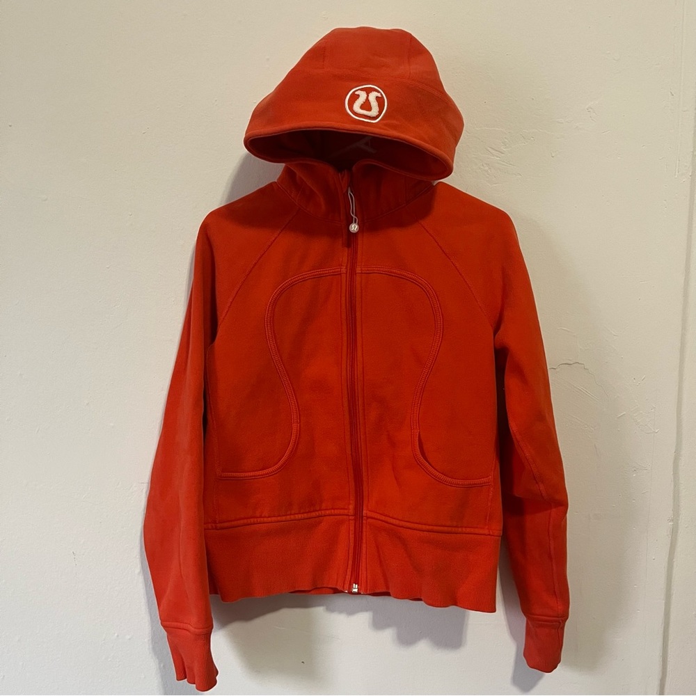 Lululemon Orange Scuba Hoodie